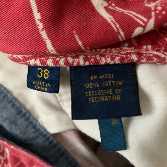 Men’s Ralph Lauren Red Koi Fish Shorts Relaxed Fit Size 38 100% Cotton - Picture 10 of 10